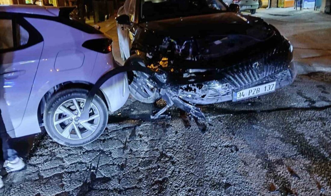 Eskişehir’de meydana gelen trafik kazasında iki aracın çarpışması sonucunda şans