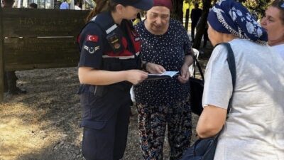 İzmir’in Kemalpaşa ilçesinde gerçekleştirilen Hamza Baba Anma etkinlikleri sırasında jandarma