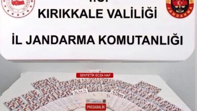 Kırıkkale’de, jandarma ekiplerinin bir evde gerçekleştirdiği aramada 880 adet sentetik