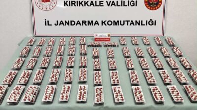 Kırıkkale ilinde, jandarma biriminin gerçekleştirdiği operasyonda bir eve yapılan baskında