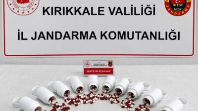 Kırıkkale’nin Yahşihan ilçesinde jandarma tarafından gerçekleştirilen operasyonda, 544 adet sentetik