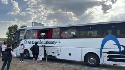 Kırıkkale’de meydana gelen trafik kazasında, bir yolcu otobüsü ile iki