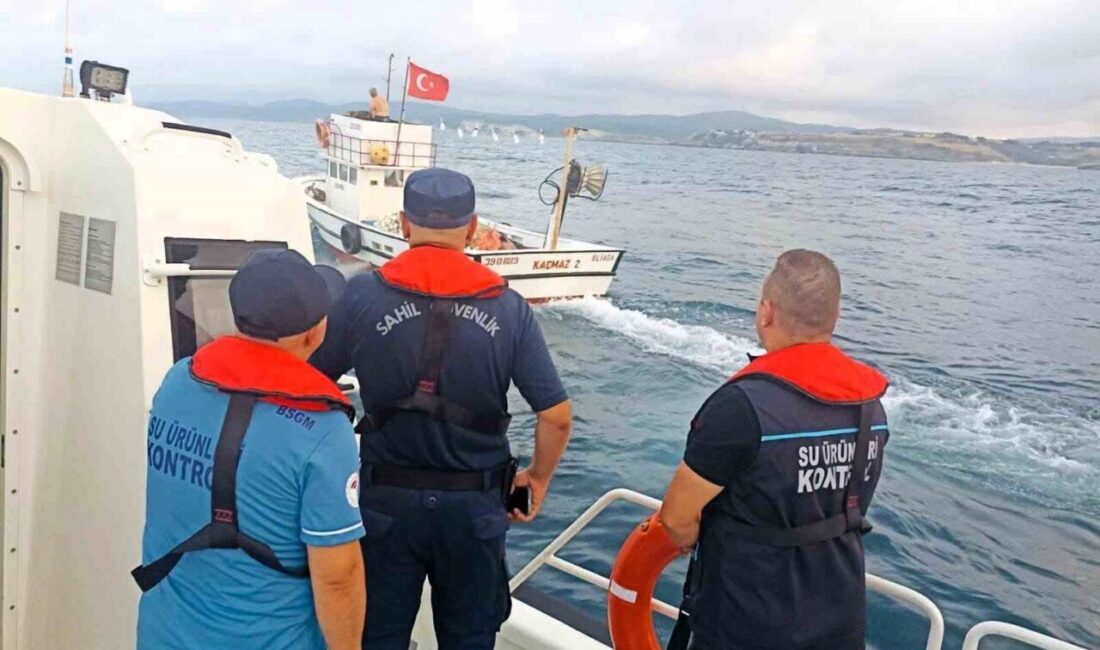 Kırklareli İl Tarım ve Orman Müdürlüğü ekipleri, denizde yasa dışı