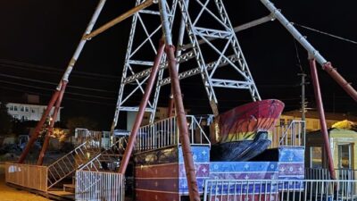 Çiçekdağı ilçesindeki bir lunaparkta görevli bir işçi, gondoldan düşerek yaralandı.