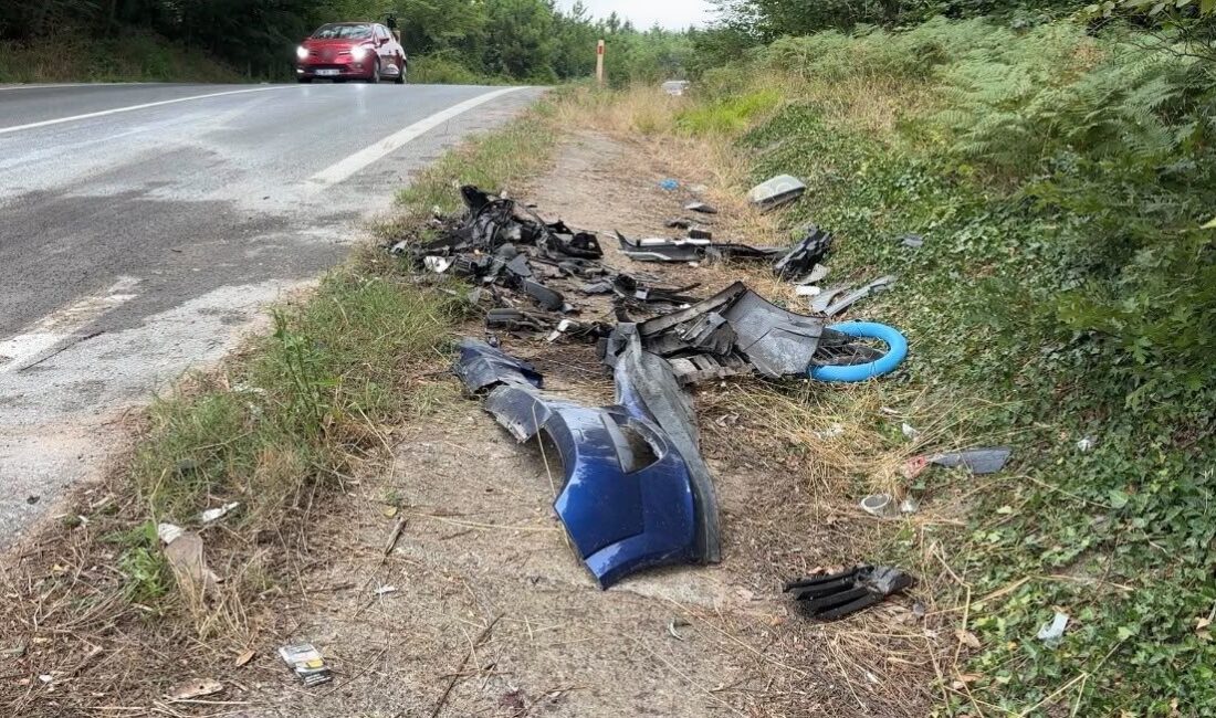 Kocaeli’nin Kandıra ilçesinde meydana gelen trafik kazasında 2 aracın çarpışması