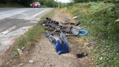 Kocaeli’nin Kandıra ilçesinde meydana gelen trafik kazasında 2 aracın çarpışması
