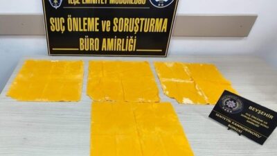 Konya’nın Beyşehir ilçesinde gerçekleştirilen operasyonda, polis ekipleri tarafından 8 adet