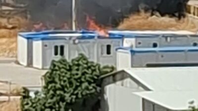 Adıyaman’da aşırı sıcaklar sebebiyle elektrik tellerinden çıkan kıvılcımın neden olduğu
