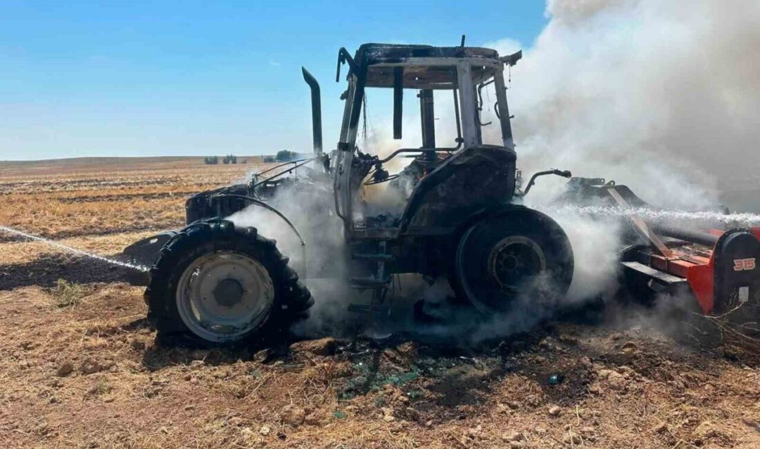Konya’nın Kulu ilçesinde Bahadırlı Mahallesi’nde bir traktör, henüz belirlenemeyen bir