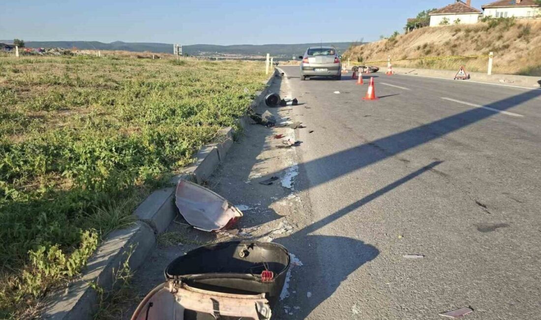 Hisarcık ilçesinde meydana gelen trafik kazasında, elektrikli bisiklet sürücüsü aracın
