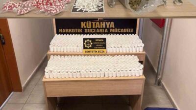 Kütahya’da polis ekipleri tarafından uyuşturucu madde ticaretinin engellenmesine yönelik düzenlenen