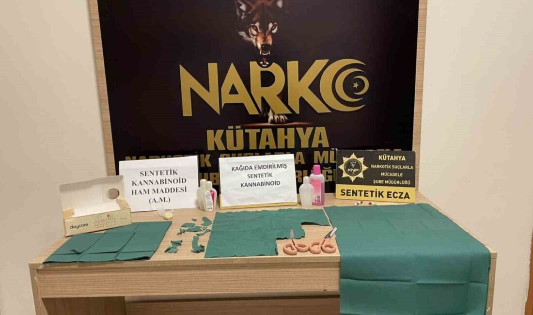 Kütahya’da polis ekipleri tarafından düzenlenen operasyonda 56 bin içimlik sentetik