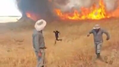 Anız yangını, Malatya’nın Akçadağ ilçesinde kontrol altına alındıktan sonra söndürüldü.
