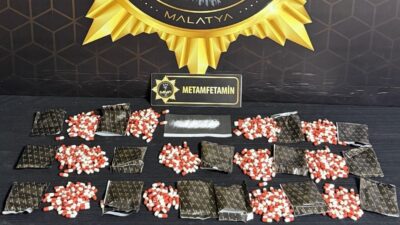 Malatya’da düzenlenen bir operasyonda, 2 bin 55 gram metamfetamin, 2