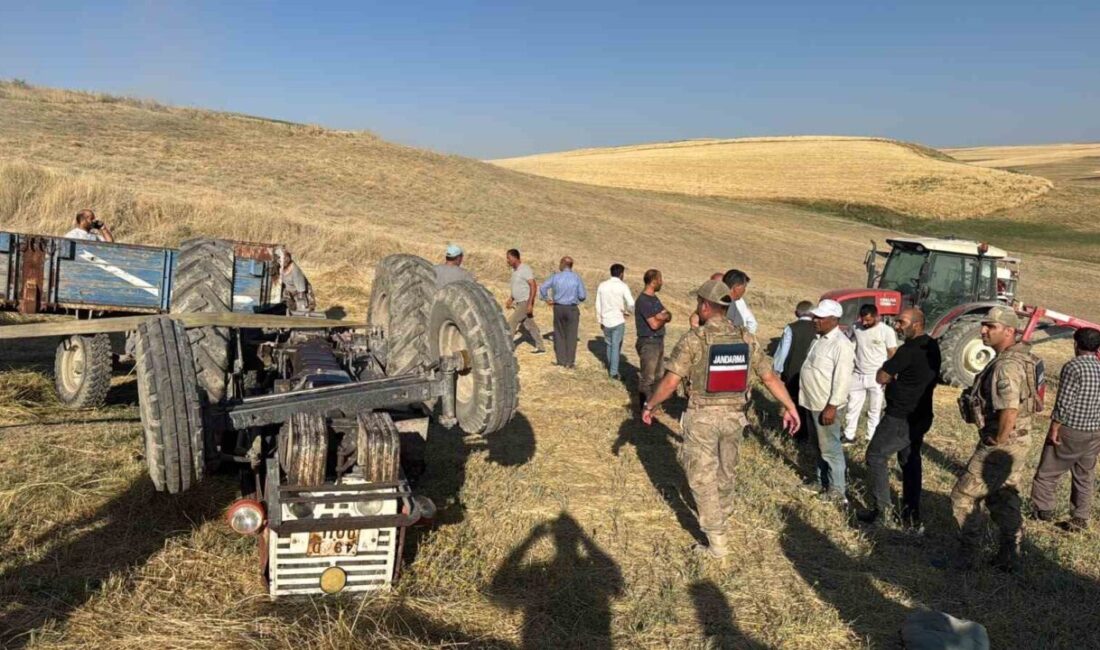 Muş’un Malazgirt ilçesinde gerçekleşen bir trafik kazasında traktör devrilmesi sonucu
