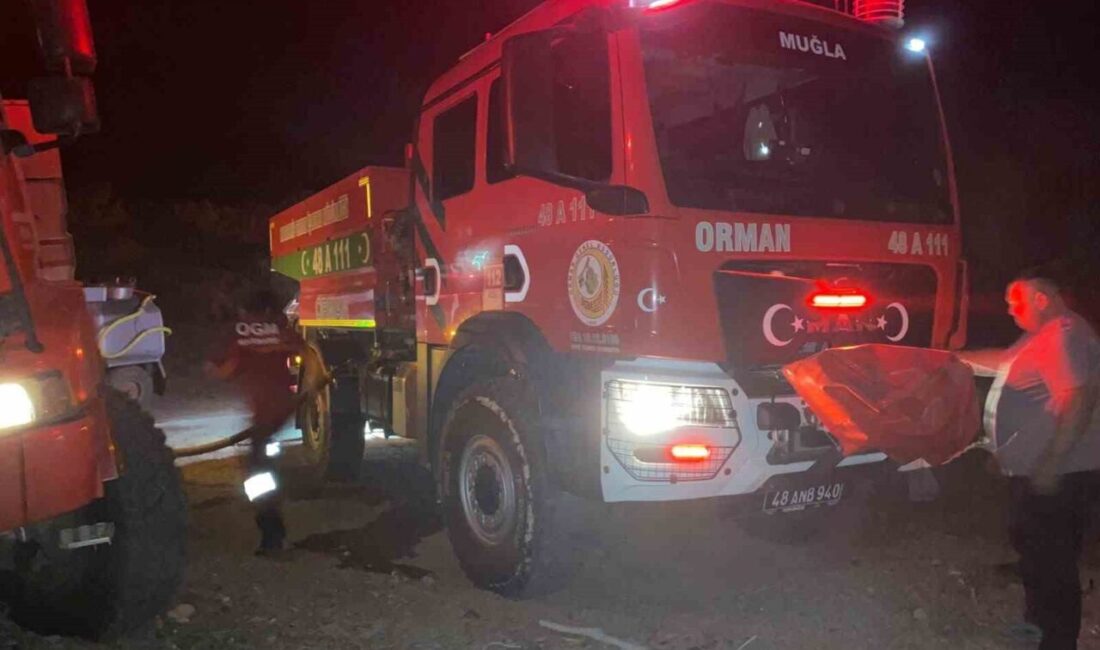 Marmaris ilçesindeki ormanlık alanda çıkan yangın, ekiplerin hızlı müdahalesi sayesinde