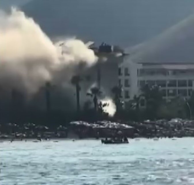 Muğla’nın Marmaris ilçesinde yer alan bir otelde meydana gelen baca