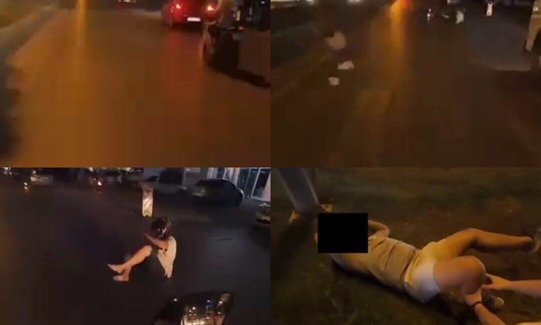 Mersin’de bir motosikletin yaya geçidinden geçmeye çalışan bir insana çarpması