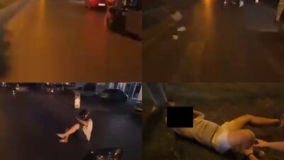 Mersin’de bir motosikletin yaya geçidinden geçmeye çalışan bir insana çarpması