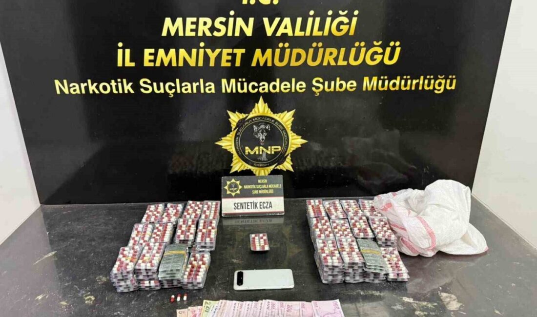 Mersin’de polis, uyuşturucu ticareti yapan suçlulara yönelik düzenlediği operasyonda 2