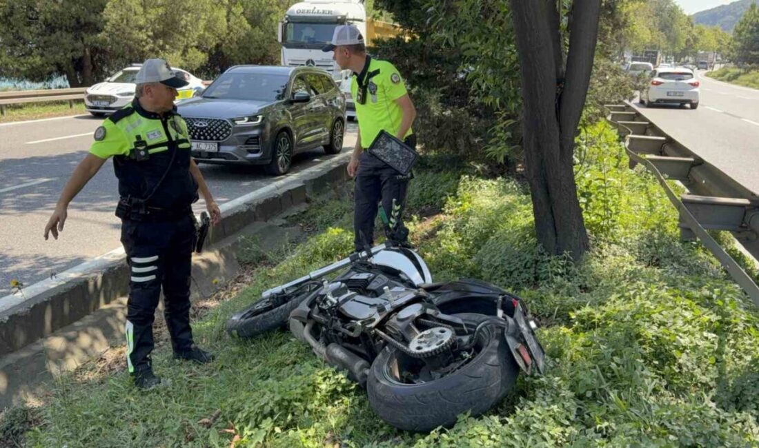 Samsun’un Canik ilçesinde meydana gelen trafik kazasında, bir motosikletin bir
