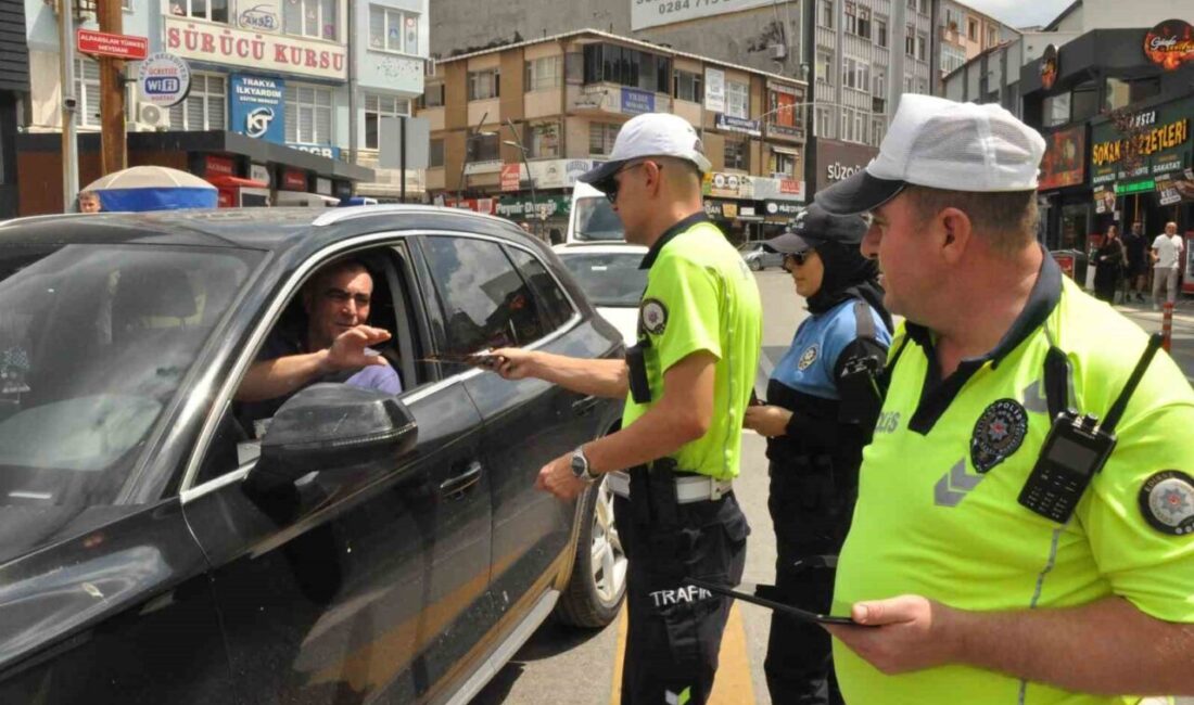 Keşan ilçesinde bulunan İlçe Emniyet Müdürlüğü ekipleri, Alparslan Türkeş Meydanı’nda