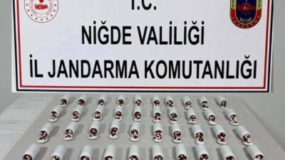 Niğde İl Jandarma Komutanlığı ekipleri, uyuşturucu ve uyarıcı madde ticaretini