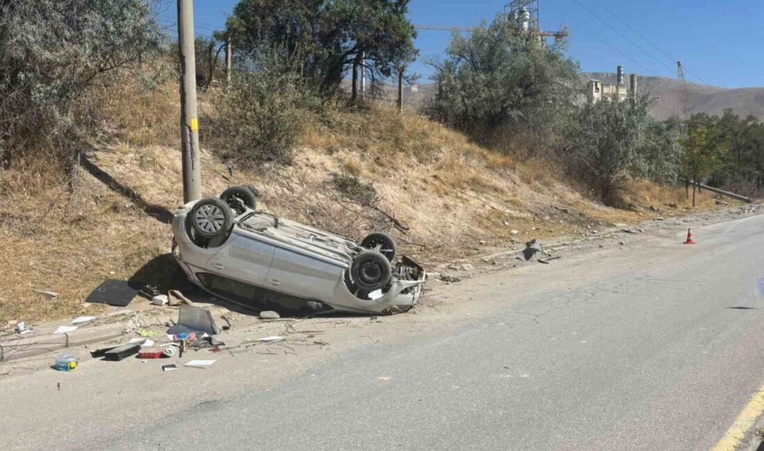 Niğde’de meydana gelen bir kaza sonucunda otomobil kontrolden çıkarak takla