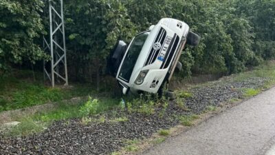Fatsa ilçesinde bir SUV aracın devrilmesiyle meydana gelen kaza, maddi