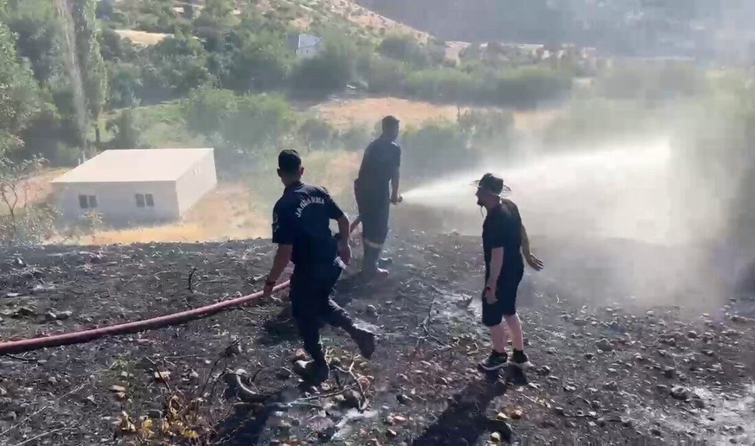 Adıyaman’ın Sincik ilçesinde, Pınarbaşı Köyü yakınlarında örtü yangını çıktı ve