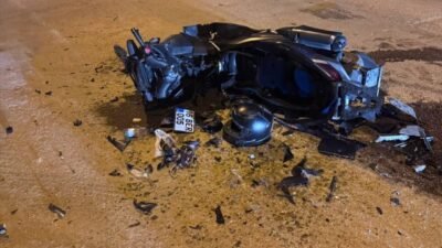 İnegöl ilçesinde meydana gelen trafik kazasında, bir otomobil ile motosikletin