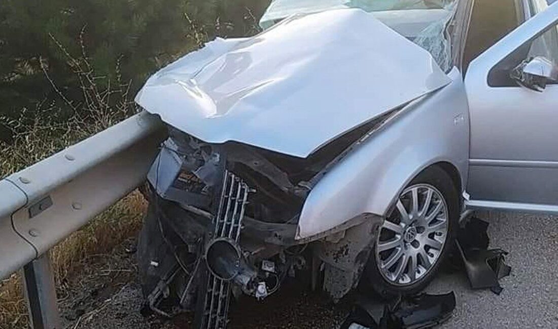 Kırıkkale’de meydana gelen trafik kazasında, bir yolcu otobüsü ile çarpışan
