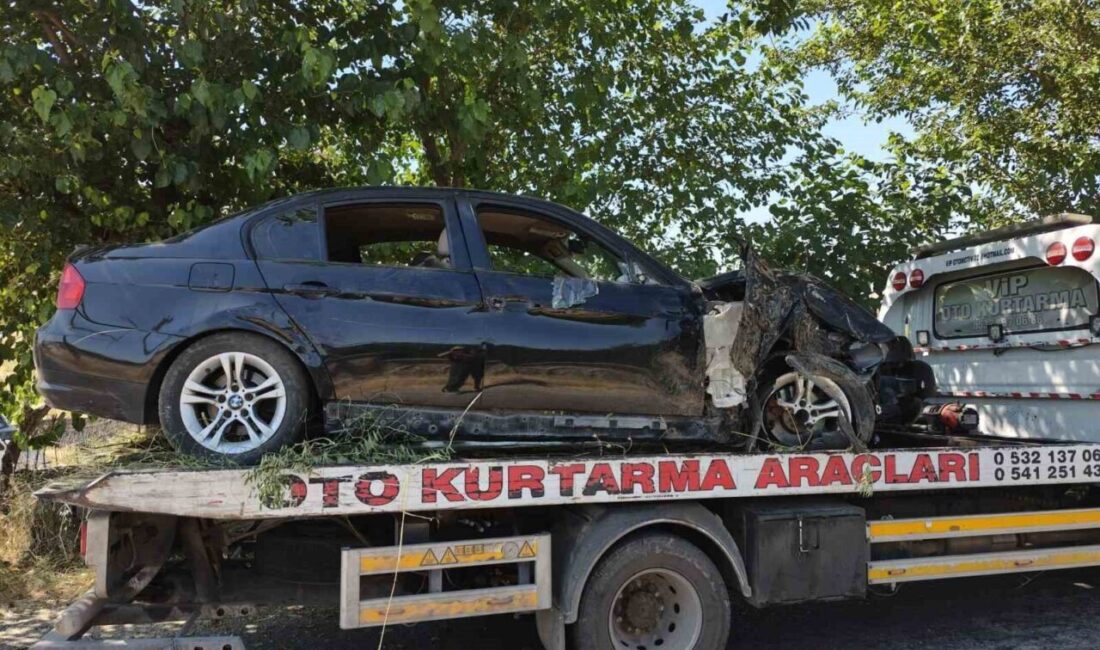 Bayraklı köyü yakınlarında meydana gelen bir trafik kazasında, kontrolü kaybeden