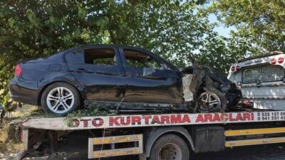 Bayraklı köyü yakınlarında meydana gelen bir trafik kazasında, kontrolü kaybeden