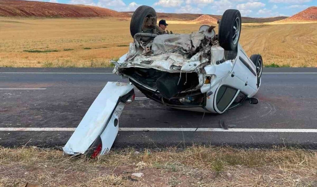 Yerköy ilçesinde meydana gelen trafik kazasında bir otomobil ile bir