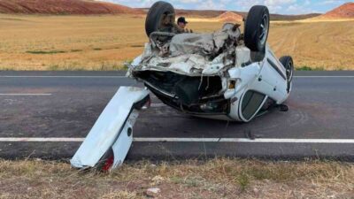 Yerköy ilçesinde meydana gelen trafik kazasında bir otomobil ile bir