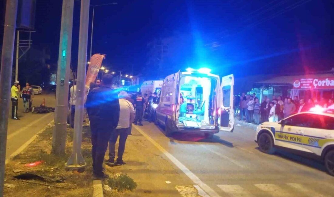 Konya’nın Hüyük ilçesinde meydana gelen trafik kazasında otomobil ile motosiklet