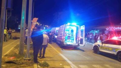 Konya’nın Hüyük ilçesinde meydana gelen trafik kazasında otomobil ile motosiklet