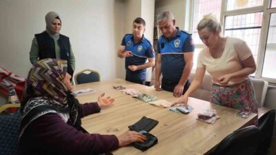 Dilencilik Yapan Kadından Büyük Miktar Paraya El Konuldu Kırıkkale’de parkta