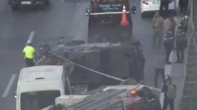 Pendik Kurtköy’de meydana gelen olayda, özel harekat polislerine ait zırhlı