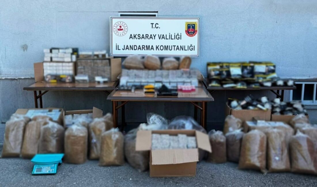 Aksaray ilinde Jandarma ekipleri, bir otomobil ve bir ikamete yönelik