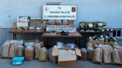 Aksaray ilinde Jandarma ekipleri, bir otomobil ve bir ikamete yönelik
