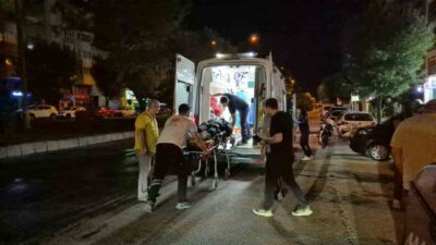 Eskişehir’de bir kurye, yolu kayganlaştıran refüj sulaması nedeniyle motosikletinin kayıp