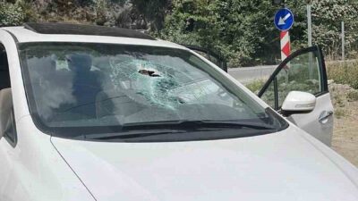Çamlıhemşin ilçesinde meydana gelen bir olayda, seyir halindeki bir aracın