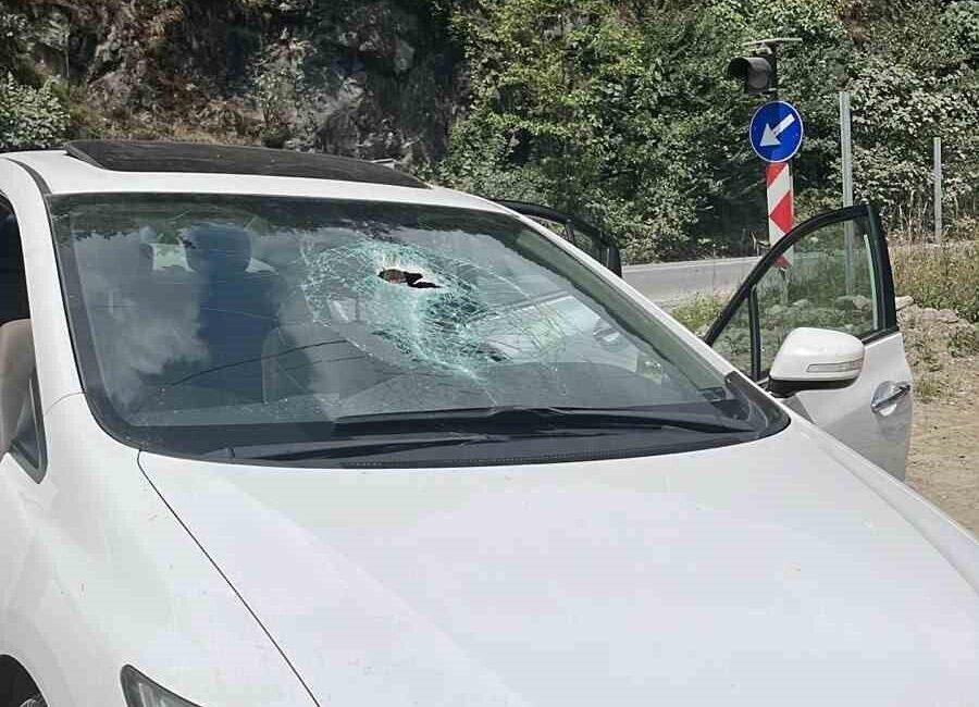 Çamlıhemşin ilçesinde meydana gelen bir olayda, seyir halindeki bir aracın