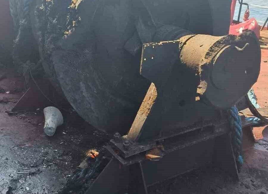 Novorossiysk Limanı açıklarında seyreden Türk bandıralı kuru yük gemisi “MV