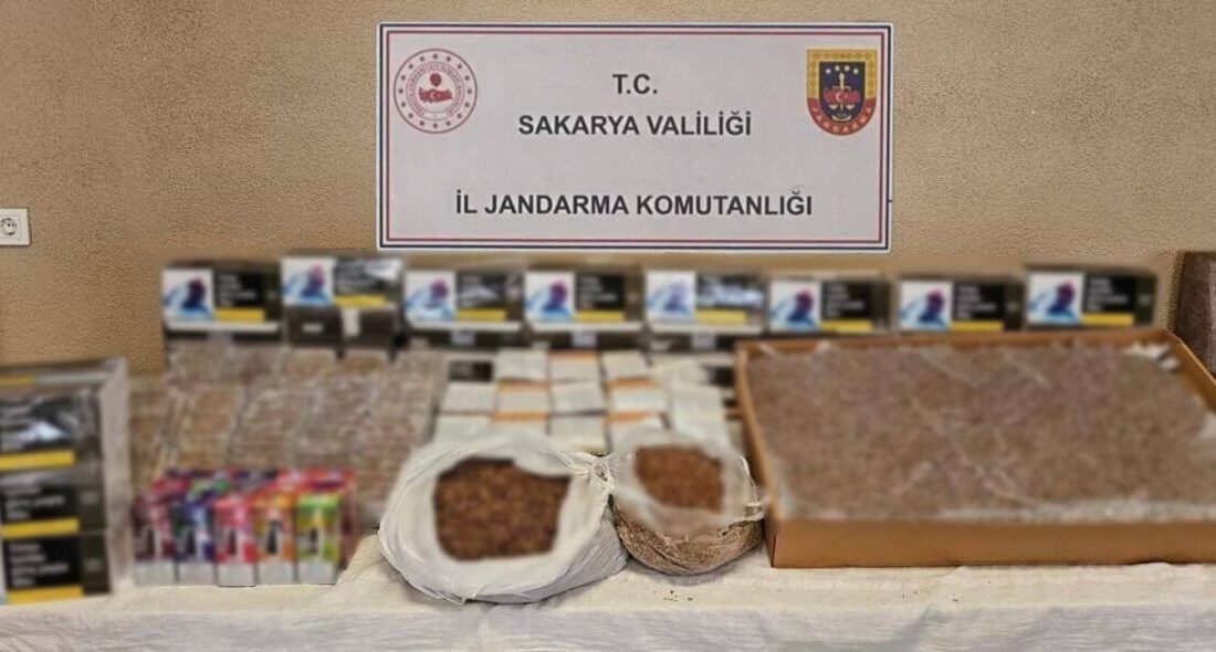 Sakarya’nın Serdivan ilçesinde jandarma ekipleri tarafından kaçakçılıkla mücadele kapsamında düzenlenen