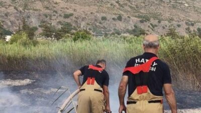 Samandağ ilçesindeki bir bahçe yangını, ekiplerin hızlı müdahalesiyle kontrol altına