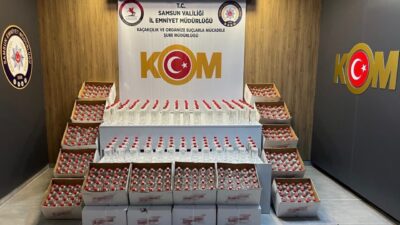 Samsun’da gerçekleştirilen bir operasyonda, polis ekipleri tarafından kaçakçılığın engellenmesi amacıyla