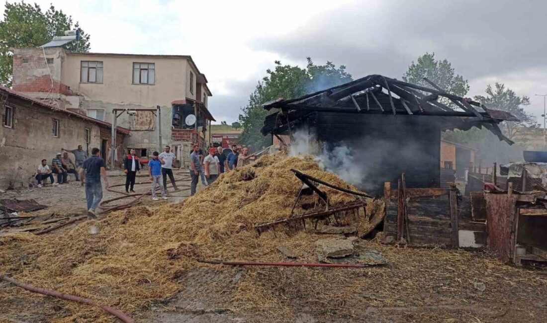 Samsun’un Havza ilçesinde meydana gelen yangında bir amberda ciddi bir